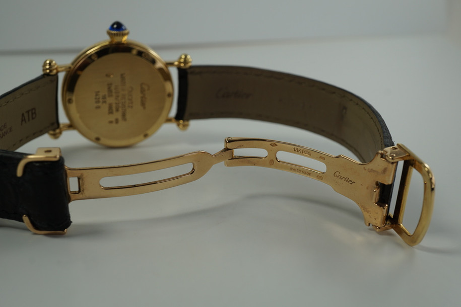 Cartier Large Diabolo 1420 18k Gold with Cartier Deployment Buckle c. 2000’s
