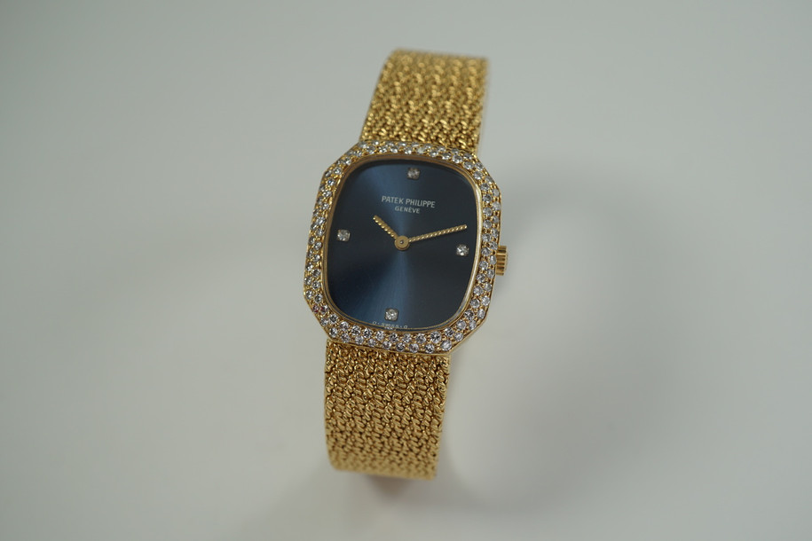 Patek Philippe 4499 Ellipse Watch 18k Diamond Women’s Bracelet c.1980’s