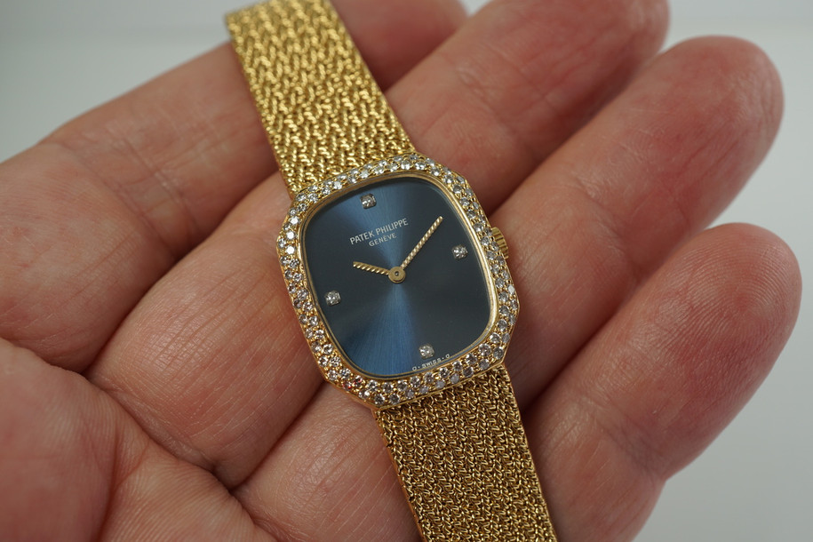 Patek Philippe 4499 Ellipse Watch 18k Diamond Women’s Bracelet c.1980’s