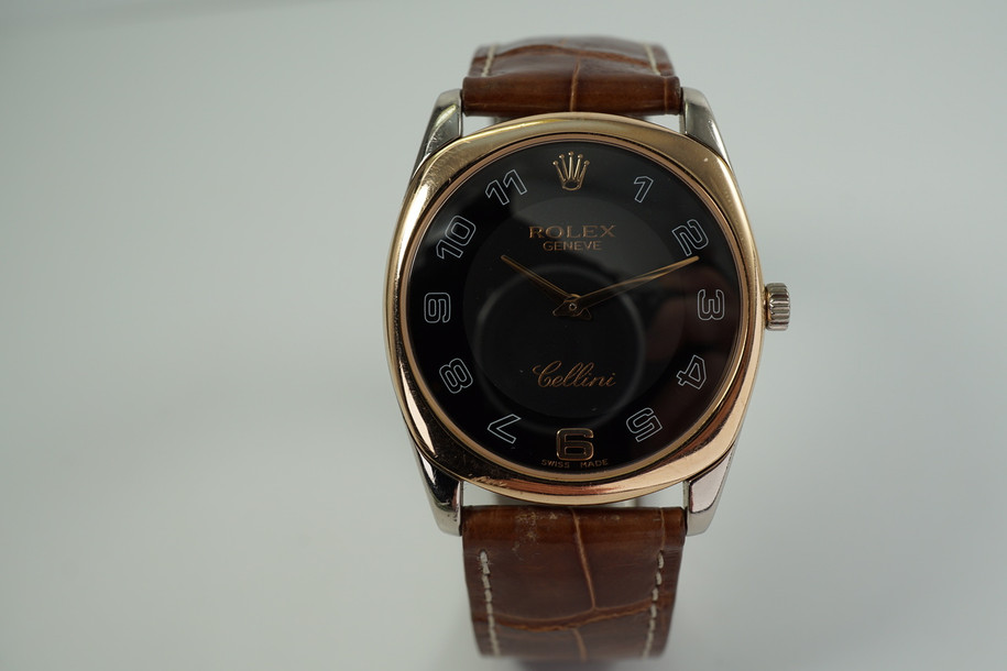 Rolex Cellini Danaos 18k Rose & White Gold Ref. 4233 with Papers c. 2002