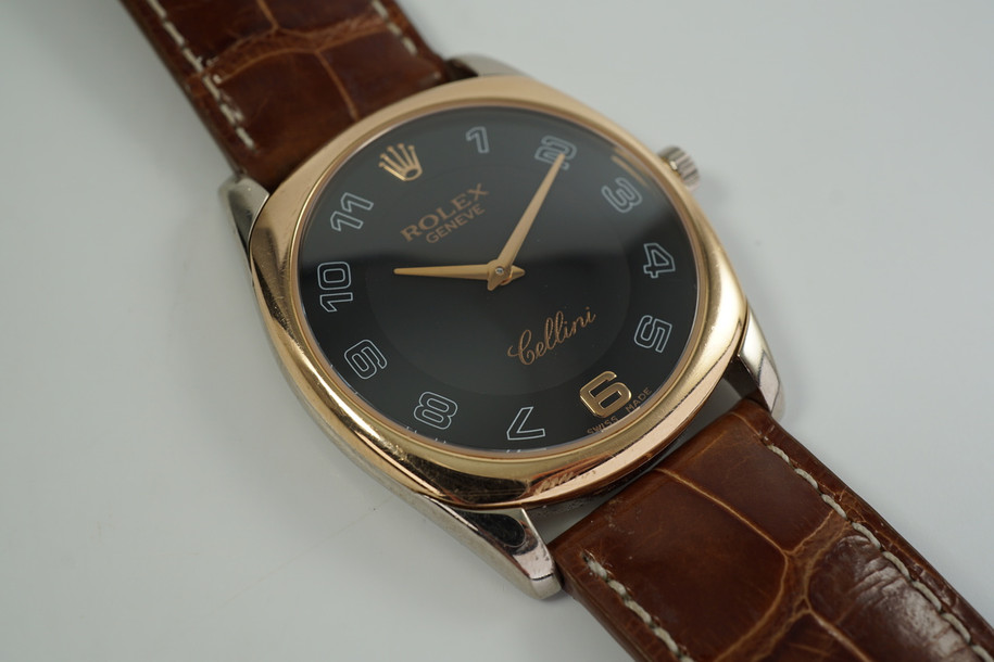 Rolex Cellini Danaos 18k Rose & White Gold Ref. 4233 with Papers c. 2002