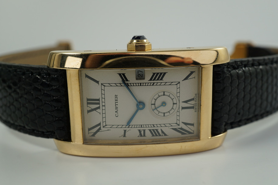  Cartier 811905 Tank Americaine 18k Yellow Gold with Cartier Deployment c. 1990’s