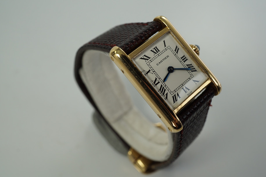 Cartier Tank Ladies 18k Yellow Gold Deployment c. 1970’s