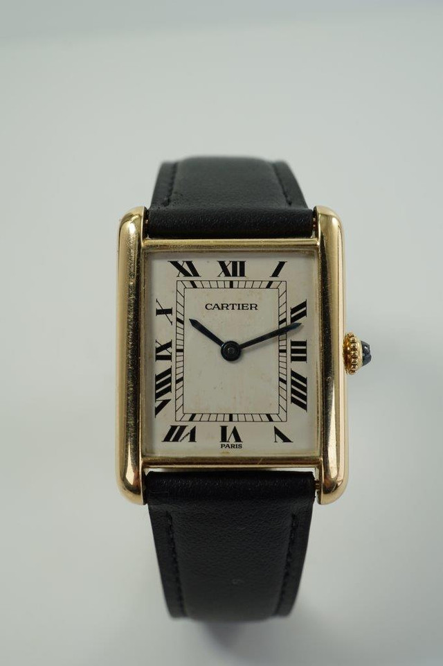 Cartier 18k Yellow Gold Tank Classic Men’s 24mm circa 1970’s