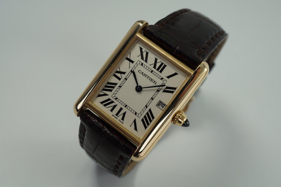 Cartier 2441 Tank Louis with Date 18k Yellow Gold c. 2000’s W1529756