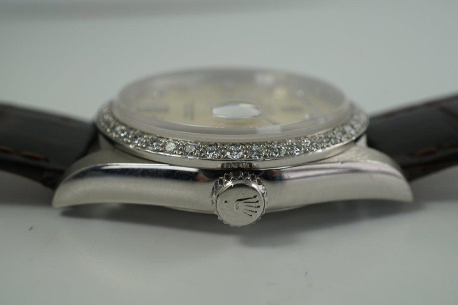 Rolex Day Date 18346 Factory Platinum Diamond Bezel & Dial c. 1991