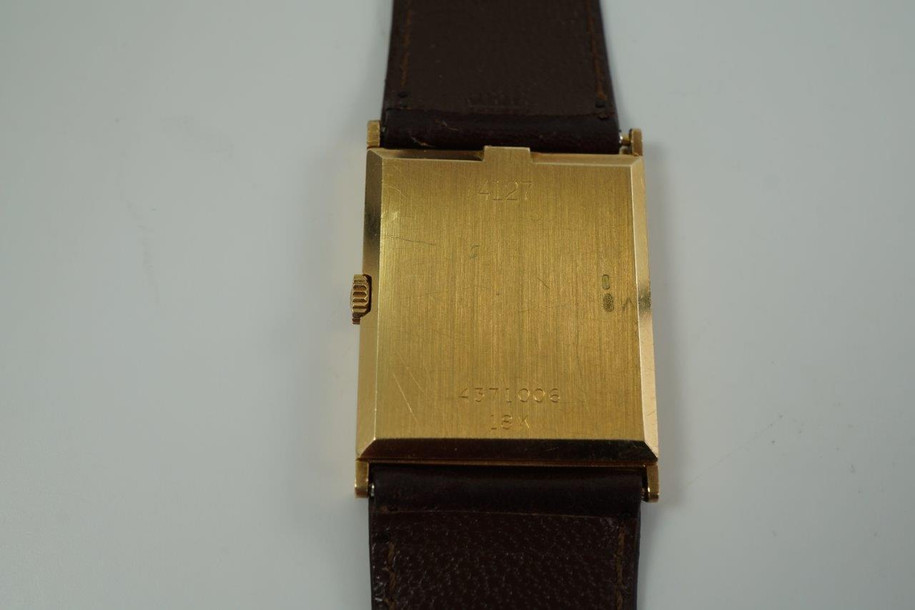 Rolex 18k Yellow Gold Cellini Ref. 4127 Exotic Wood Dial Dress Formal c. 1975