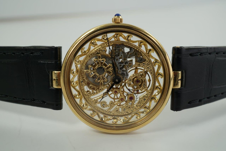 Patek Philippe Squelette Ref. 3883 Rare Skeletonized 18k Yellow Gold c. 1980’s