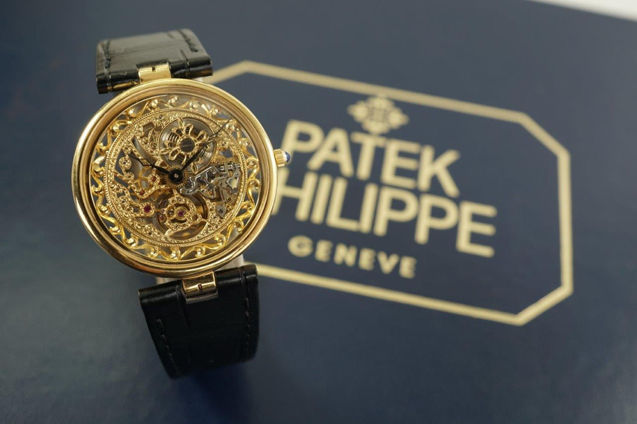 Patek Philippe Squelette Ref. 3883 Rare Skeletonized 18k Yellow Gold c. 1980’s