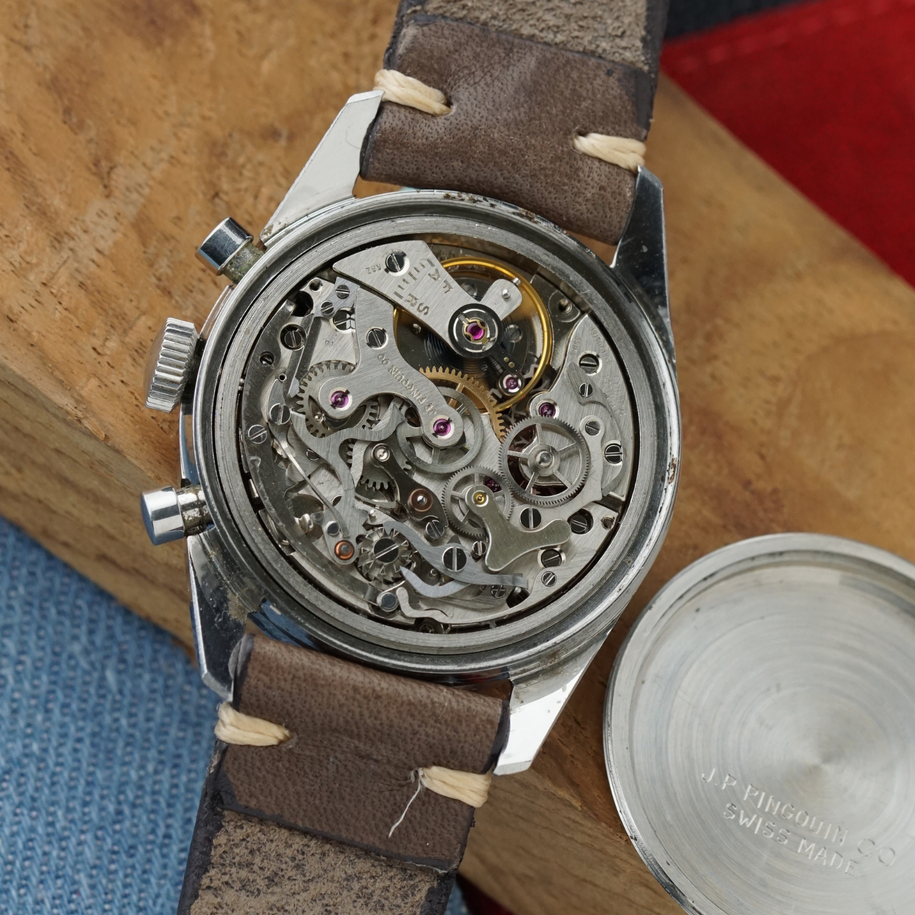 1960s Alsta - JP Pingouin Chronograph Broad Arrow Stainless Steel