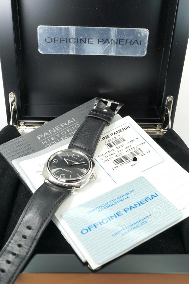 Panerai Radiomir PAM00210 Stainless Steel 45 mm Case Box Card c. 2006