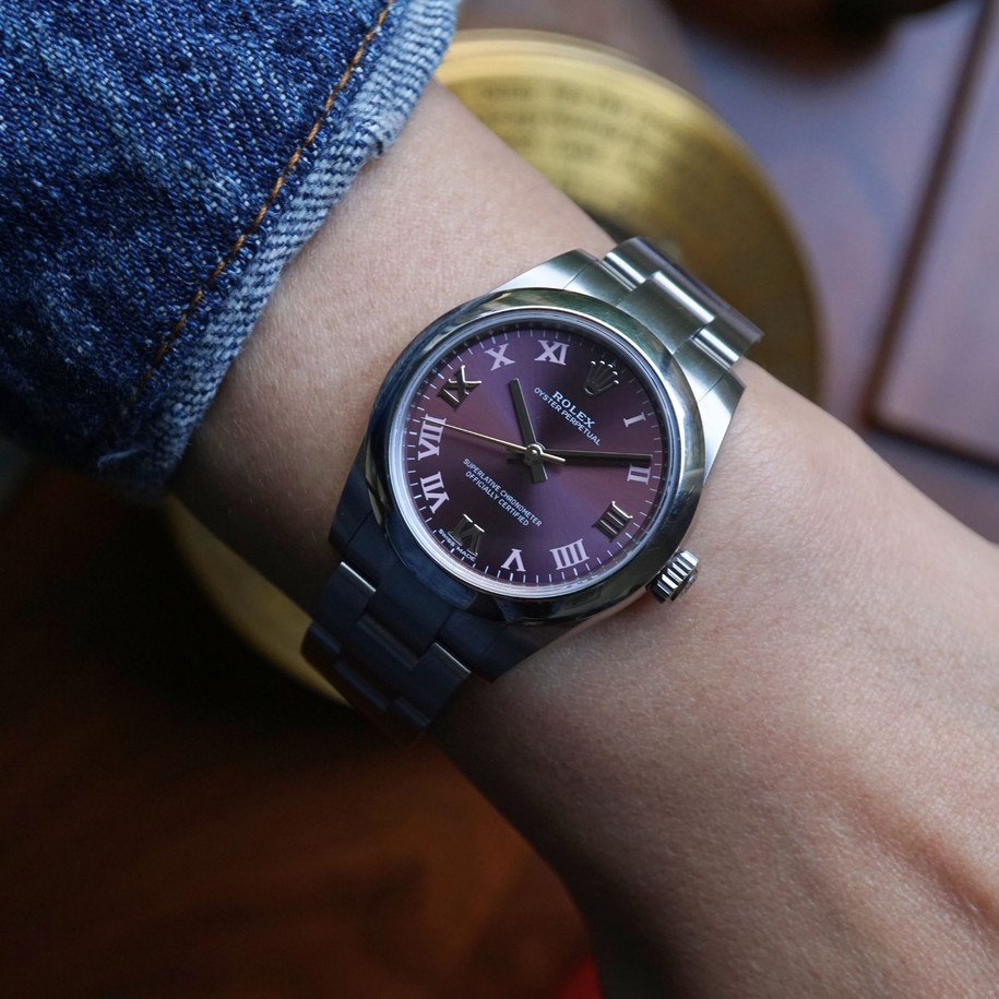 Fabsuisse watch
Fabsuisse vintage
Rolex oyster perpetual grape
Rolex purple watch
Rolex oyster perpetual watch
Rolex grape watch
Rolex oyster perpetual 177200 watch
Rolex 177200 watch
Rolex steel watch
Rolex 31 mm watch
Rolex women watch