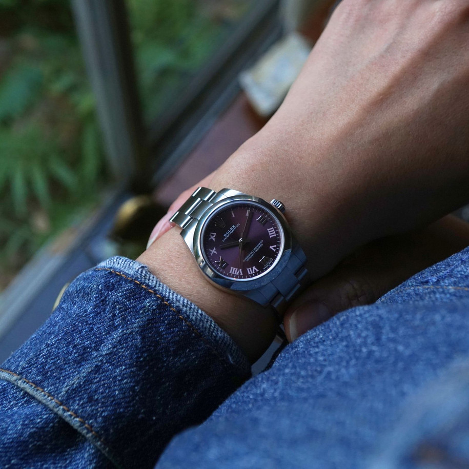 Fabsuisse watch
Fabsuisse vintage
Rolex oyster perpetual grape
Rolex purple watch
Rolex oyster perpetual watch
Rolex grape watch
Rolex oyster perpetual 177200 watch
Rolex 177200 watch
Rolex steel watch
Rolex 31 mm watch
Rolex women watch