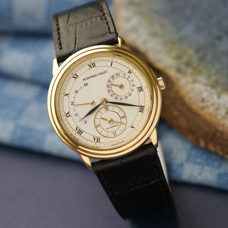 Fabsuisse watch
Fabsuisse vintage 
AP 25685
Audemars Piguet 25685
AP dual time
Audemars Piguet dual time
AP dual time power reserve calendar
Audemars Piguet dual time power reserve calendar
AP 25685 calendar
Audemars Piguet 25685 calendar
AP 18k gold 1980s
Audemars Piguet 18k gold 1980s
AP 1980s gold
Audemars Piguet 1980s gold
AP 1980s complications
Audemars Piguet 1980s complications
