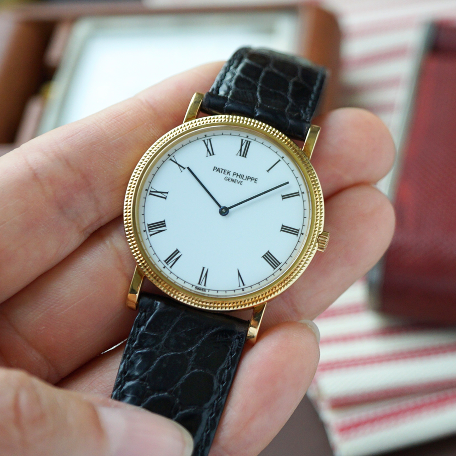 Patek Philippe Calatrava Ref. 3520D Hobnail 18k Yellow Gold 1990s