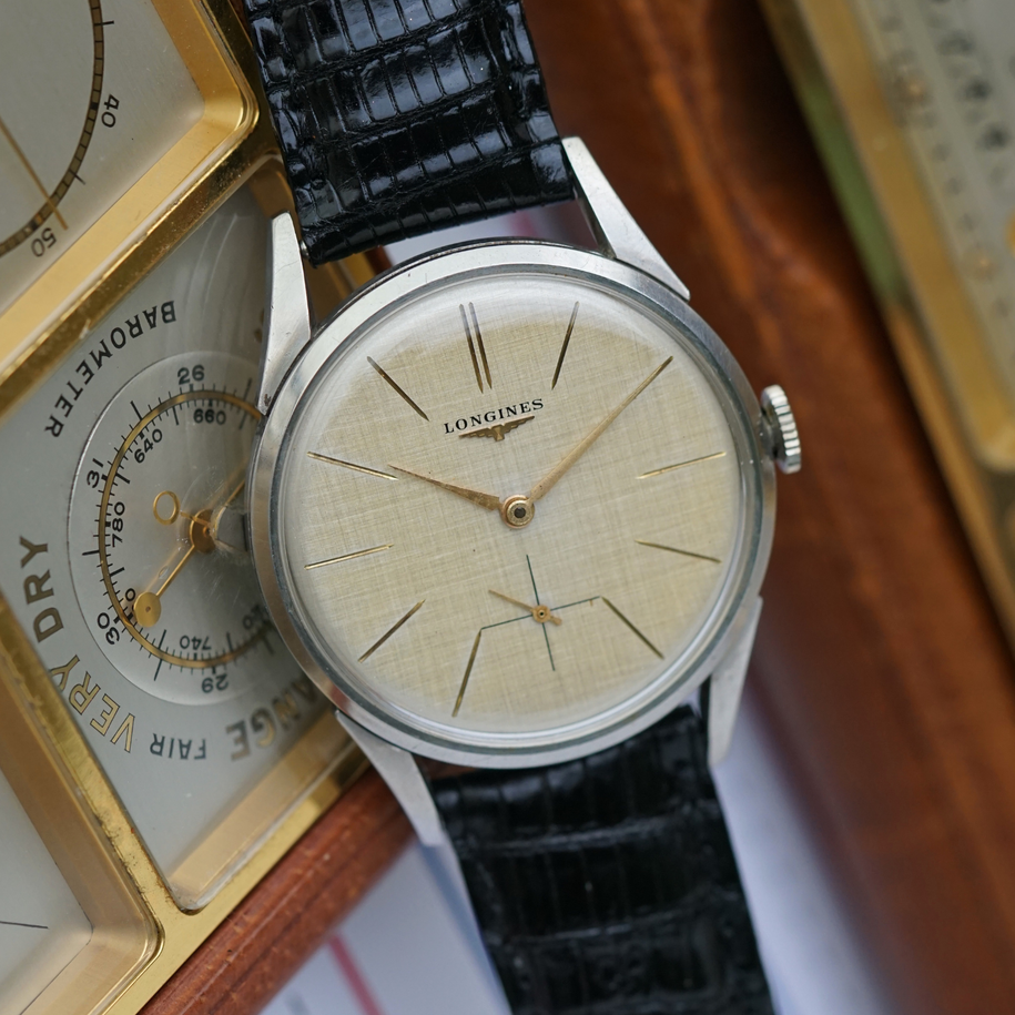 Fabsuisse watch
Fabsuisse vintage
Longines 7111-2 vintage
Vintage longines 7111-2
Vintage 1950s longines 
Vintage 1959 longines 
Vintage 1950 longines steel
Vintage linen dial longines
Vintage 1950 longines manual wind