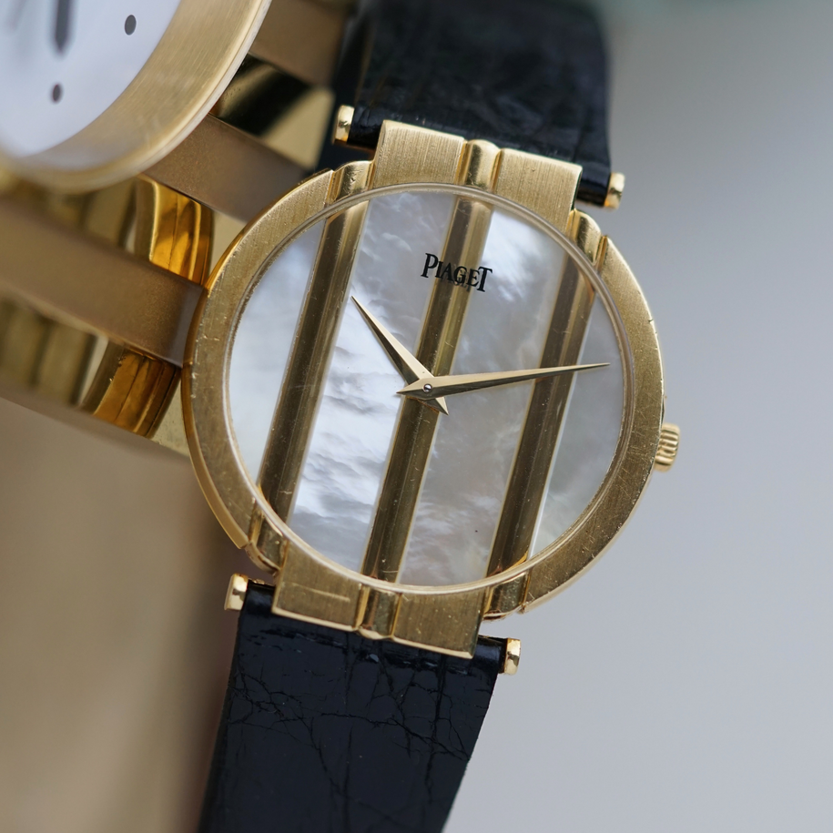 Piaget Polo Rare 8673 Mother of Pearl 18k Gold  1980s