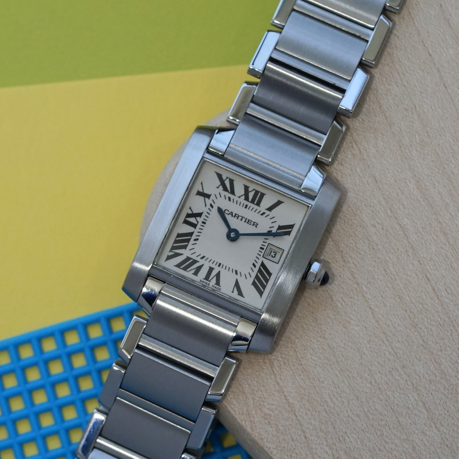 Cartier Tank Française Medium Date Stainless Steel