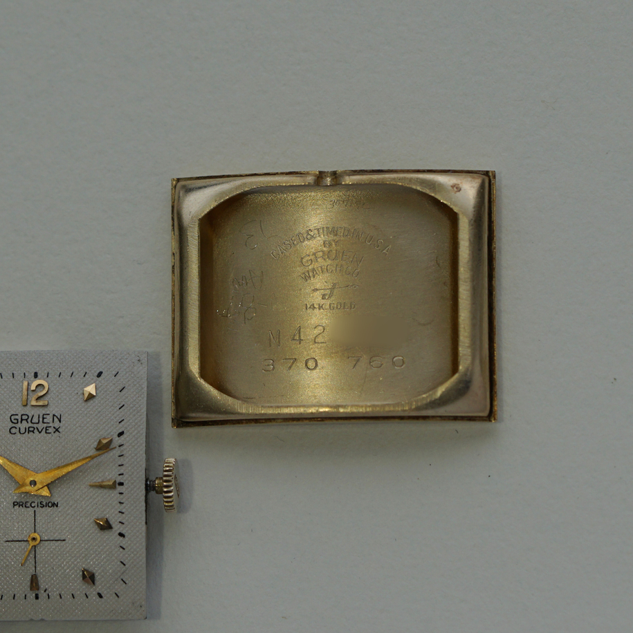 Gruen Vintage Tank 14k Gold 1950s