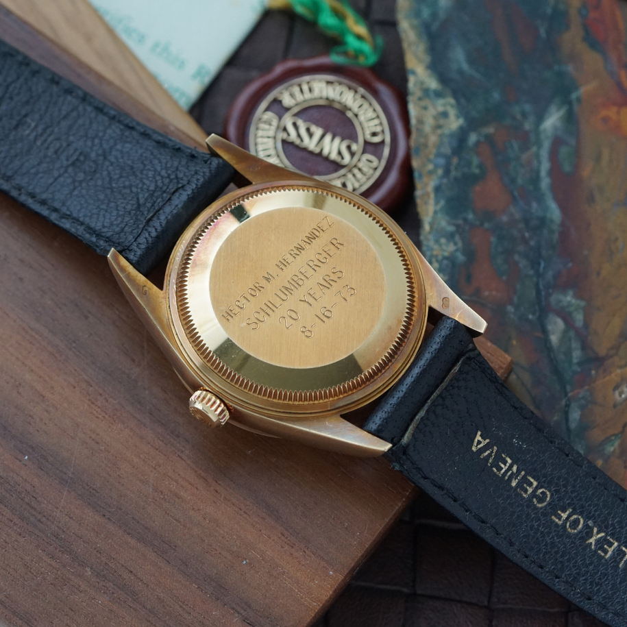 Rolex Date 15328 Champagne 18k Yellow Gold Award 34mm 1993