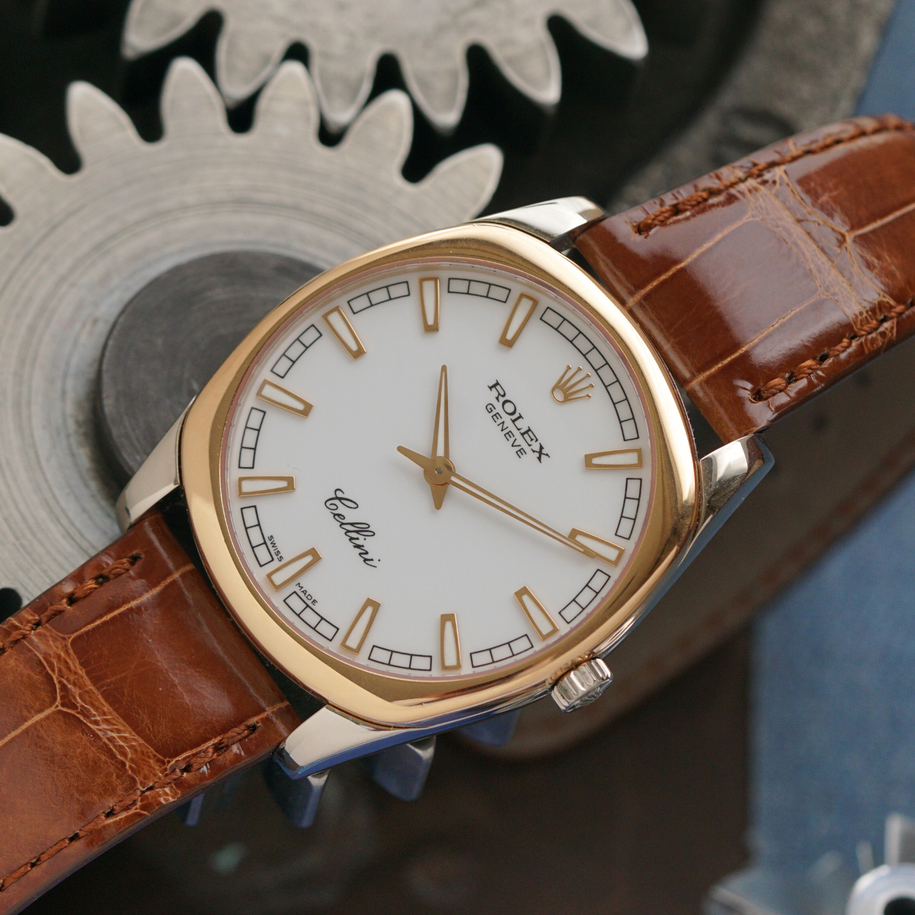 Rolex Cellini Danaos 4243/9 White and Rose Gold 38mm Manual