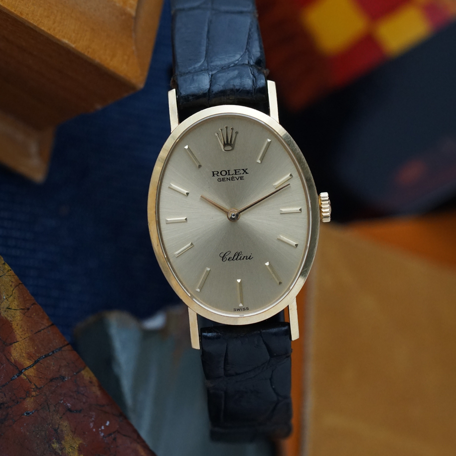 Rolex Vintage Cellini Oval 18k Yellow Gold 1970s
Fabsuisse vintage
Rolex 1981 watch
Rolex 4110 cellini 
Rolex cellini yellow gold
Rolex cellini oval
Rolex 4110 cellini
Rolex ladies cellini
Rolex women cellini
Rolex women watch
Rolex ladies watch
Rolex women yellow gold watch
Rolex yellow gold watch