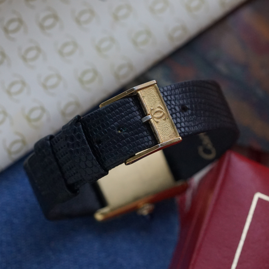 Cartier 1970s Small Tank Must Gold-Plated 20 Microns 20mm Manual Wind