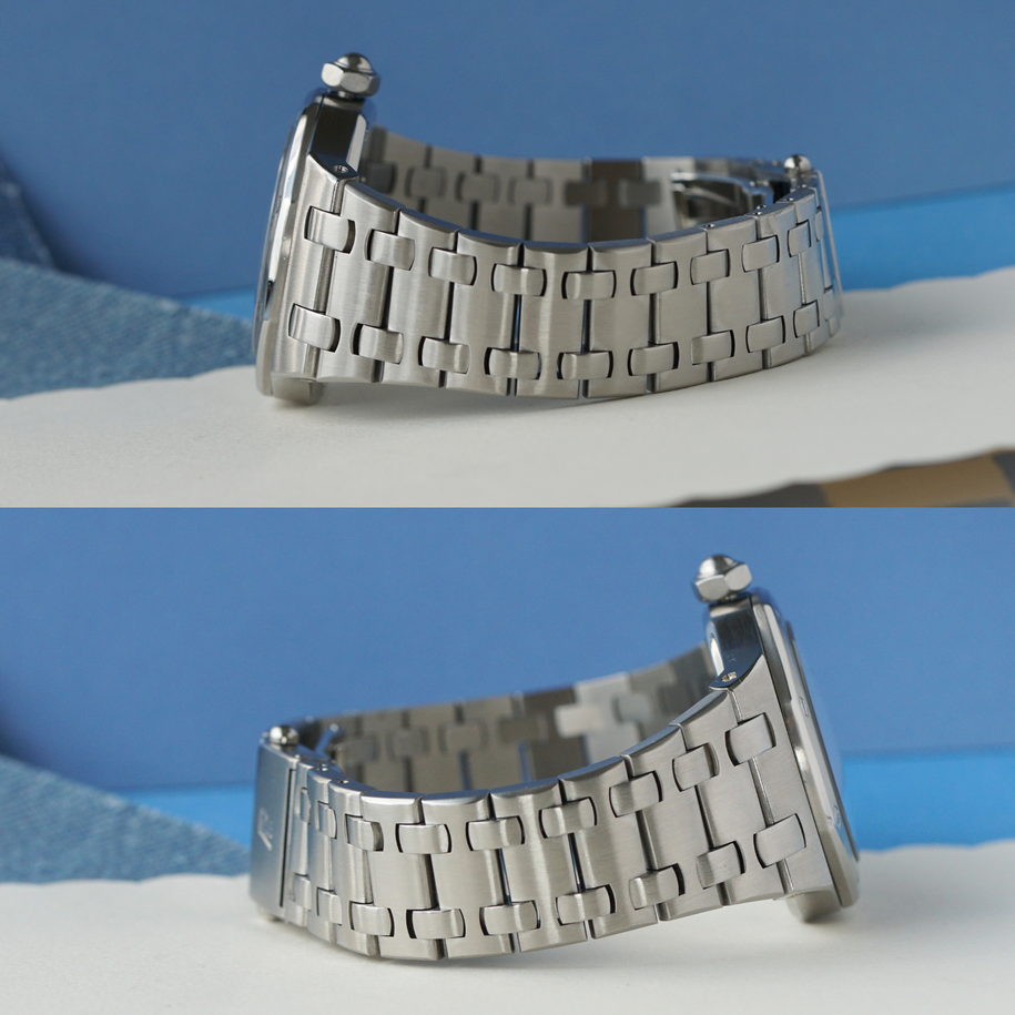 Audemars Piguet Royal Oak Ladies Blue Tapisserie Quartz  67600ST.OO.1210ST.02