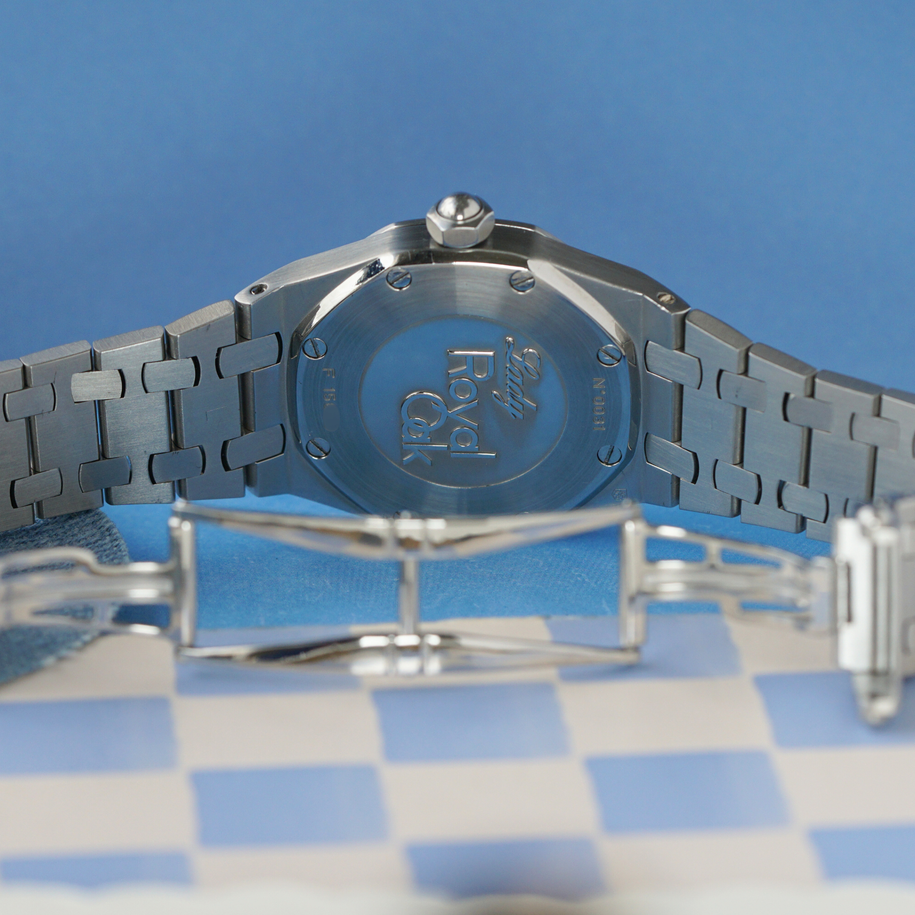 Audemars Piguet Royal Oak Ladies Blue Tapisserie Quartz  67600ST.OO.1210ST.02