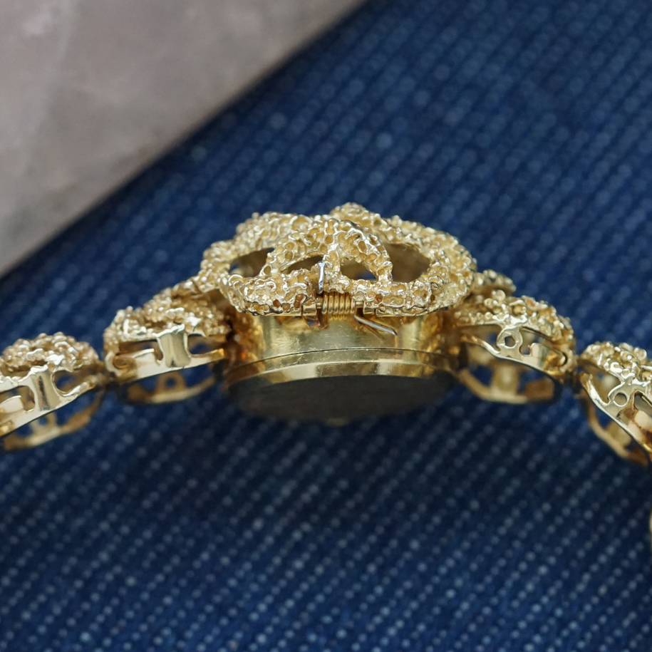 Rolex Vintage Ladies Precision Concealed Cocktail 18k Yellow Gold Watch