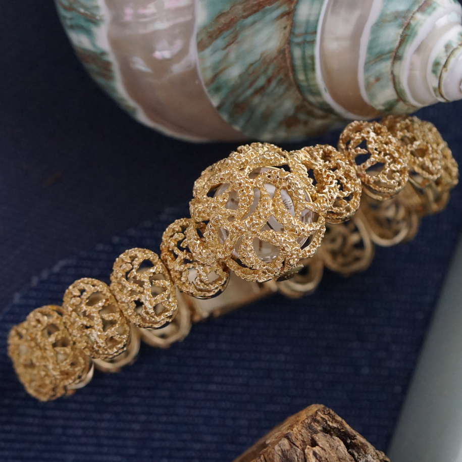 Rolex 1970s Concealed Ladies 14k Gold Cocktail Bracelet Watch