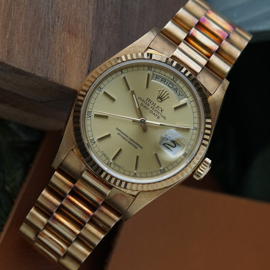 Rolex Day Date President 18038 Yellow Gold 1987