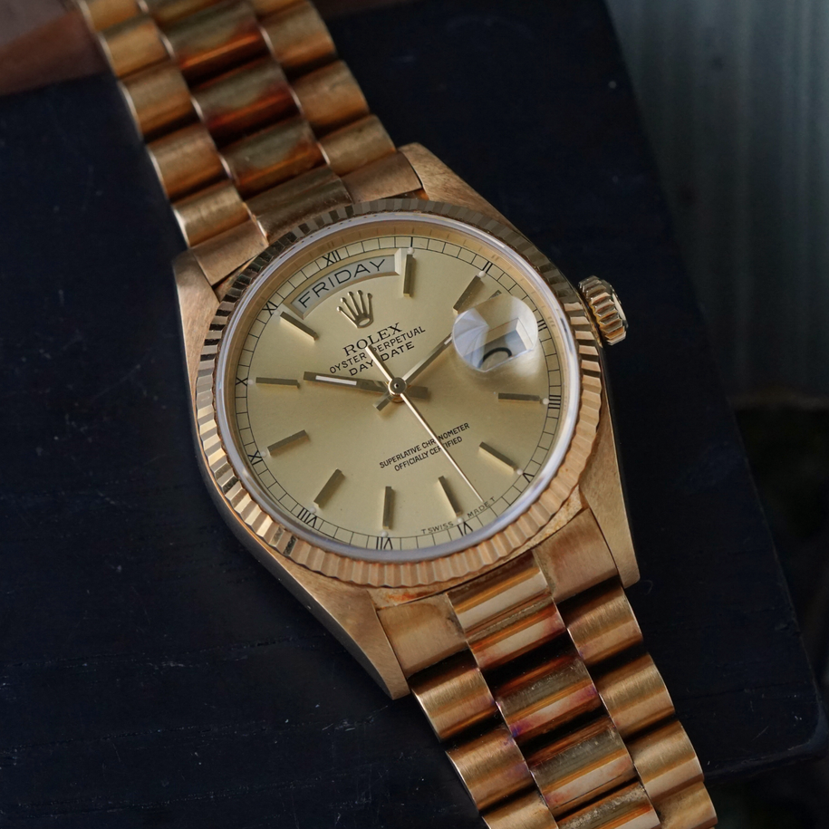 Rolex Day Date President 18038 Yellow Gold 1987