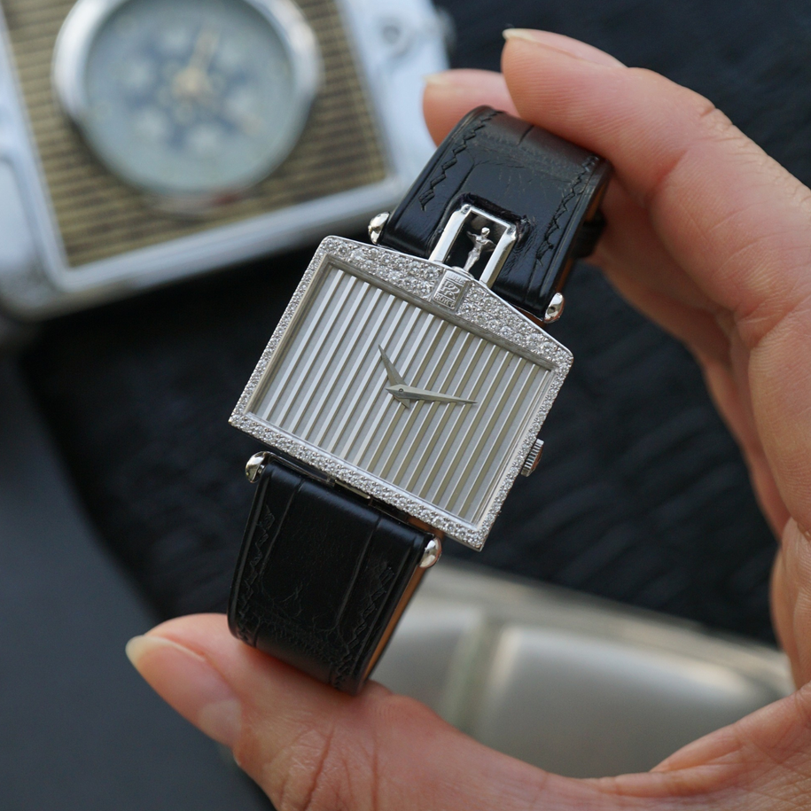 Corum Rolls Royce Diamond Ladies 18k White Gold 55595 1990s