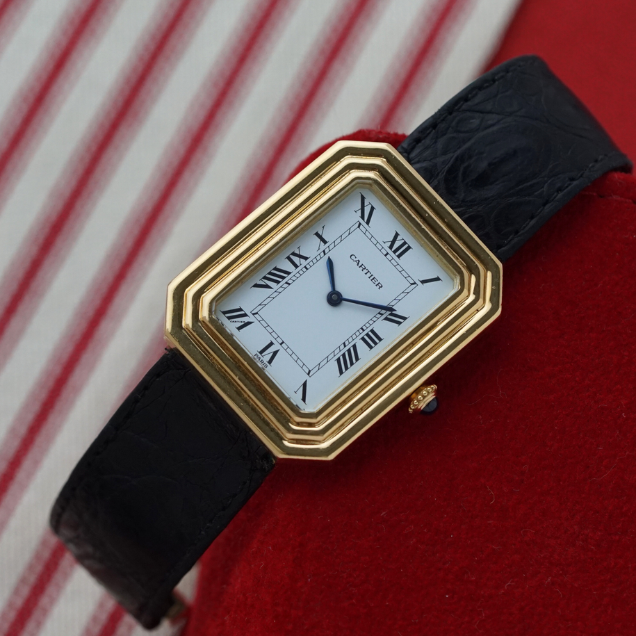 Cartier 1970s Paris Cristallor 18k Yellow Gold "Jumbo" (Ref. 78096) Box |Papers