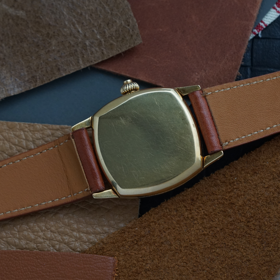 Movado 1920s Single Button Chronograph 18k Yellow Gold