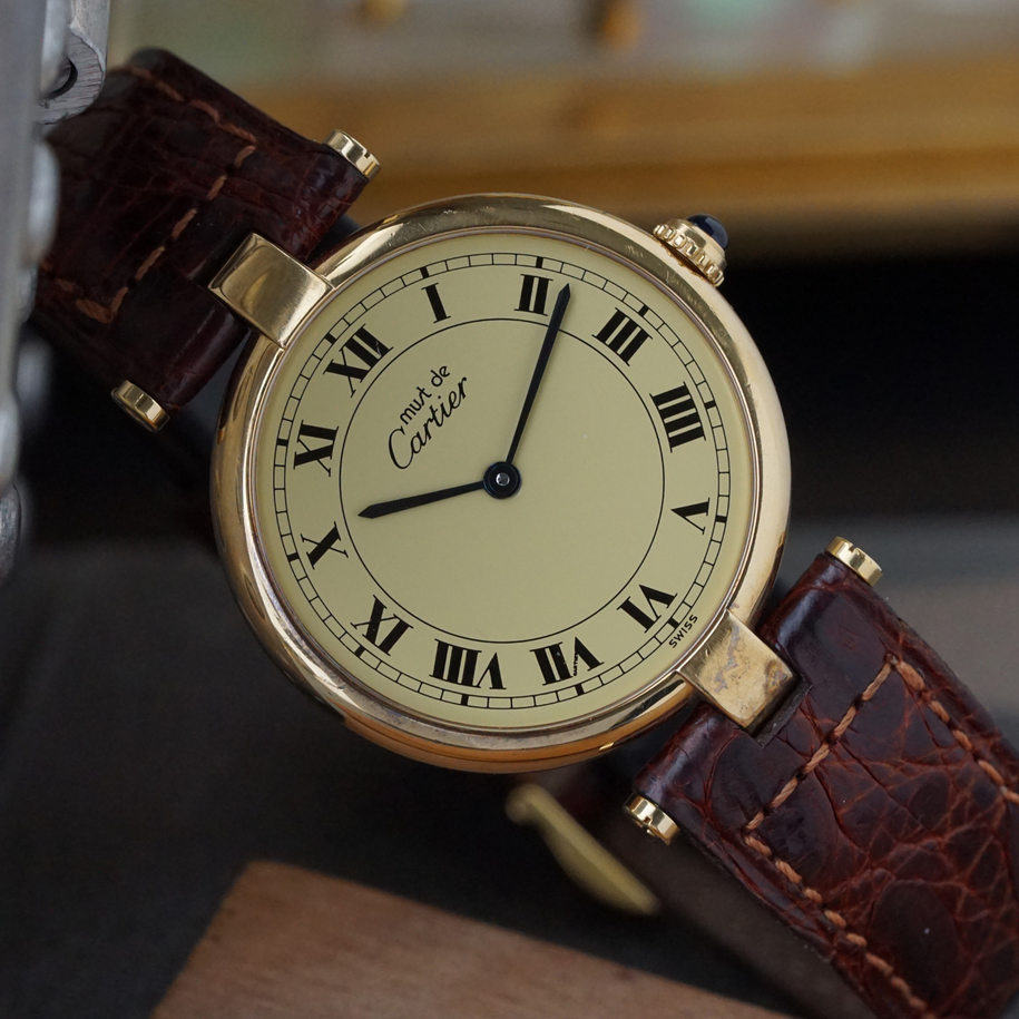 Cartier 1990s Vendome .925 Vermeil 30 mm 590003