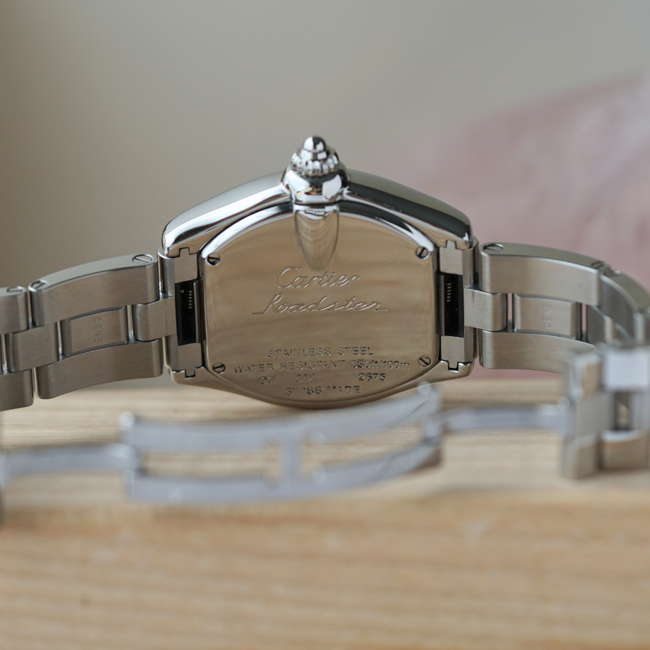 Cartier Roadster Ladies Mother of Pearl Steel W6206006 2000s