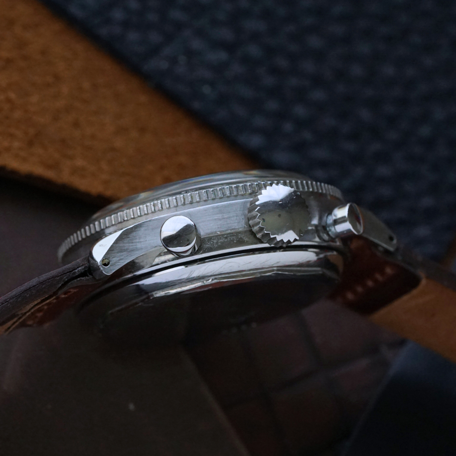 Vintage Breguet Type XX Big Eye Chronograph Flyback Stainless Steel, Circa 1960s