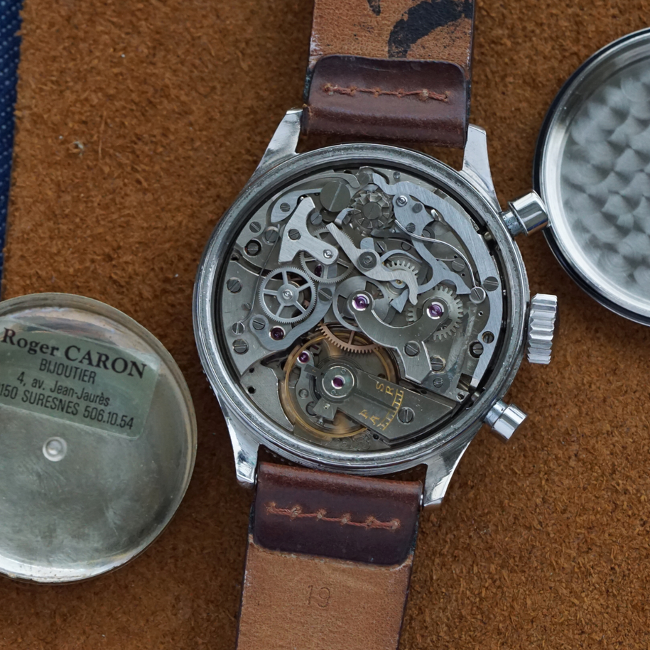 Vintage Breguet Type XX Big Eye Chronograph Flyback Stainless Steel, Circa 1960s