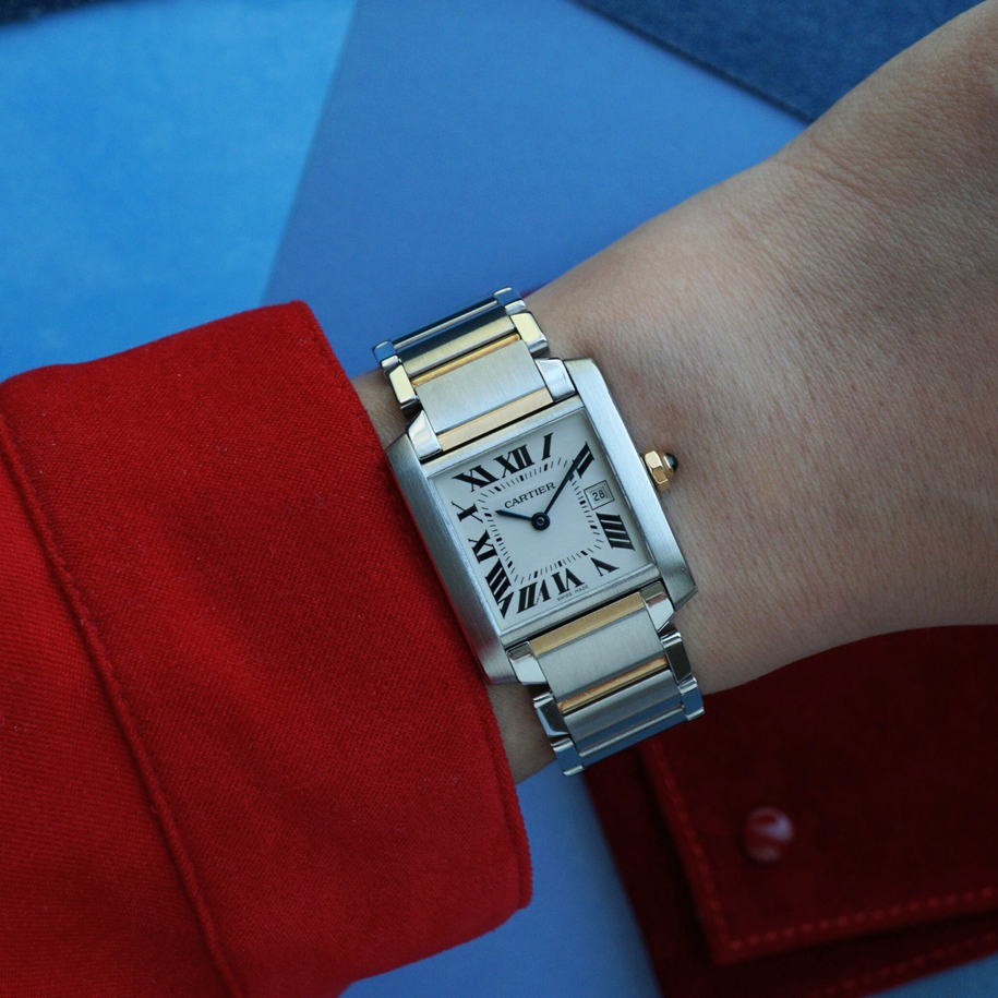 Cartier Tank Française Steel & Gold Medium