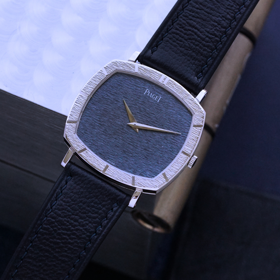 Piaget 1970s Bark Cushion White Gold 12421A6