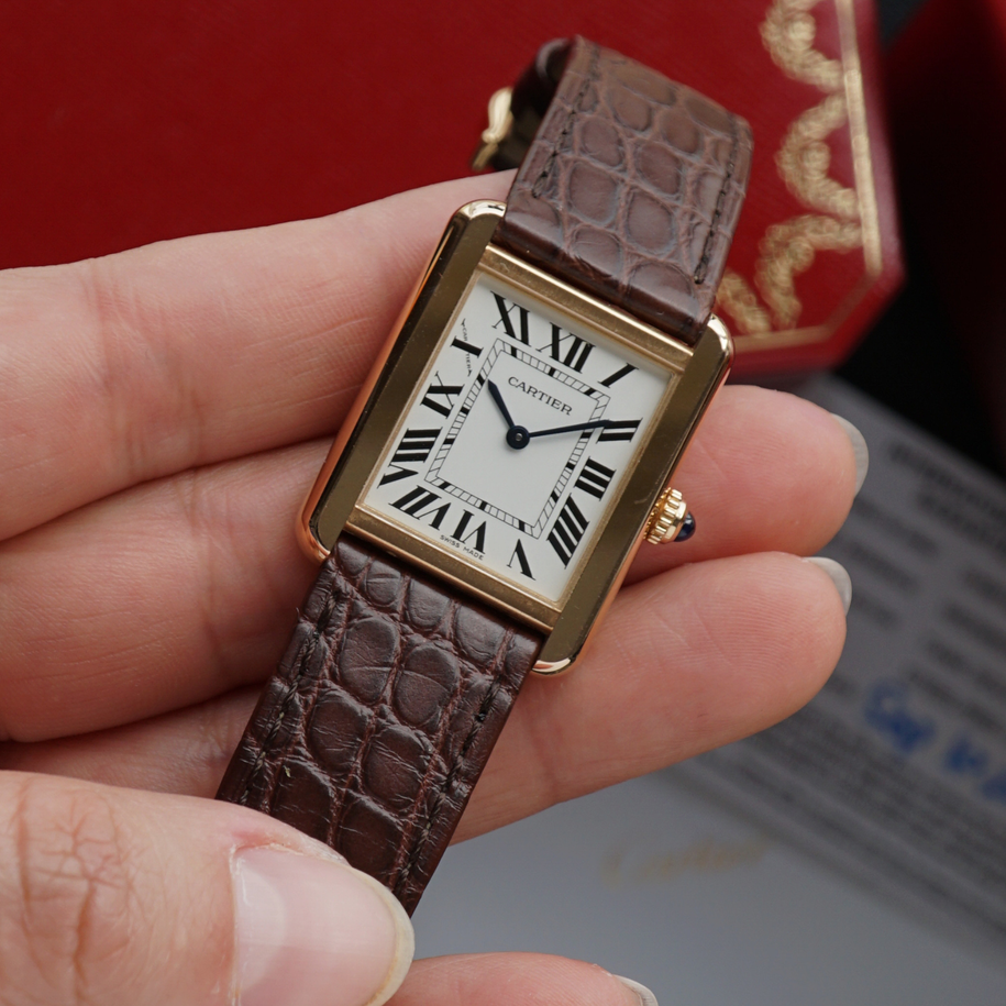 Cartier Tank Solo Small 18k Rose Gold W5200024 | Box | Card