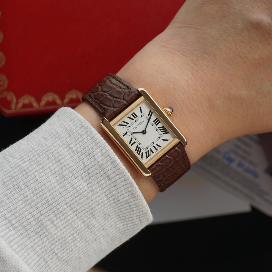 Cartier 2020 Tank Solo Rose Gold Large W5200024 Box | Card