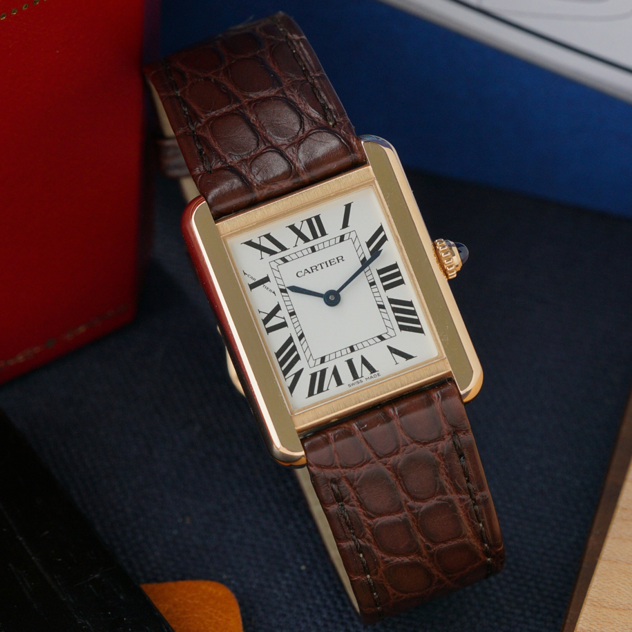 Cartier Tank Solo Small 18k Rose Gold W5200024 | Box | Card