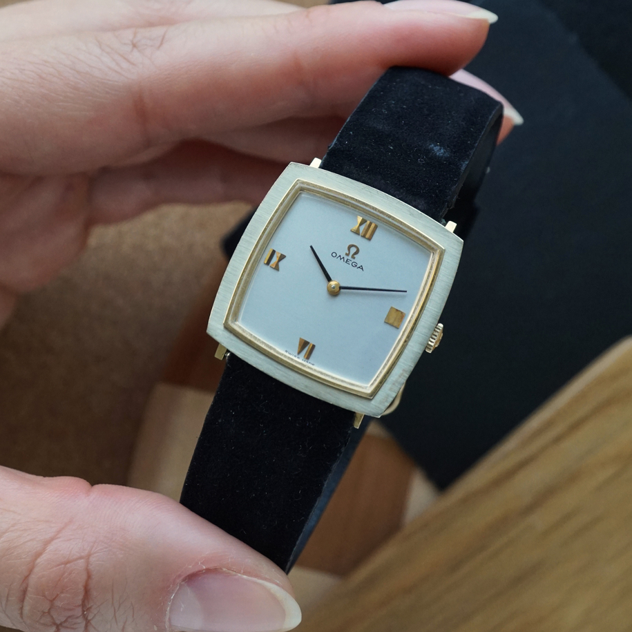 Omega 1960s Cushion 14k Gold Two-Tone Manual Wind