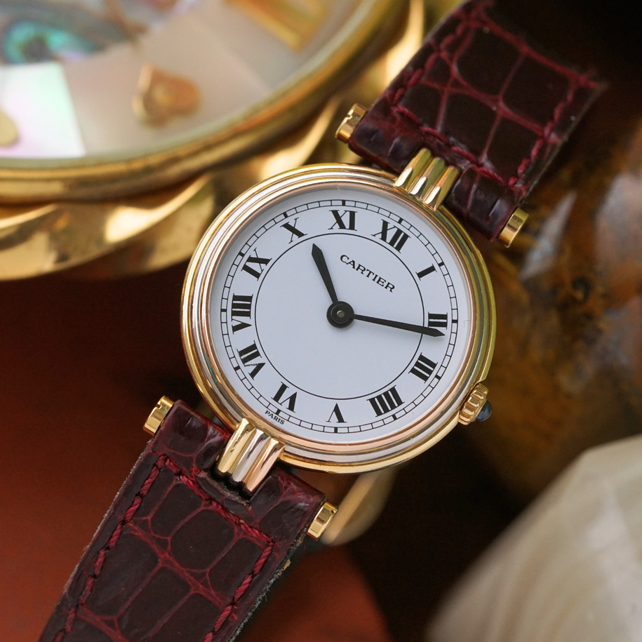 Cartier Small Vendome Trinity 18k Tri-Color 25mm