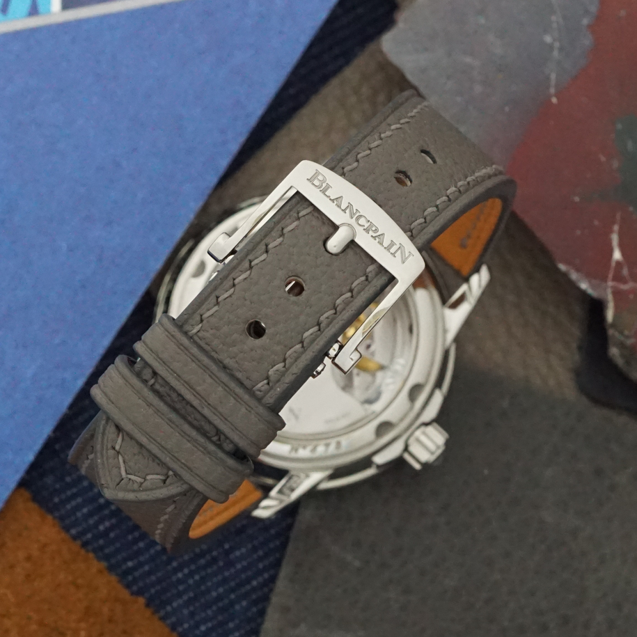 Blancpain Dual Time Zone Moonphase Steel 34mm 3760-1136-52B  Automatic