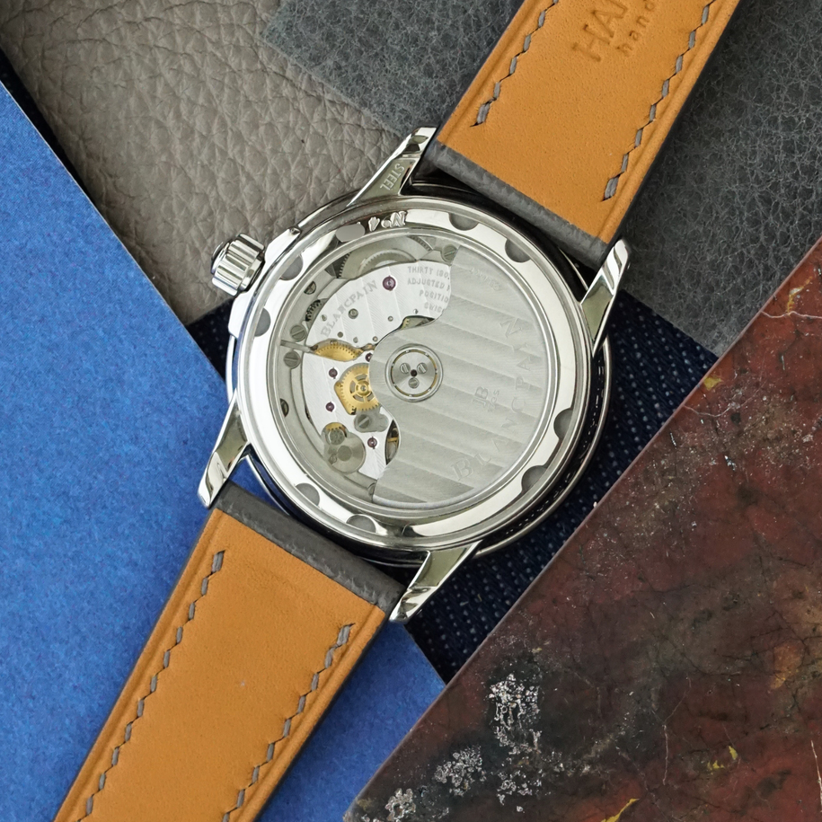 Blancpain Dual Time Zone Moonphase Steel 34mm 3760-1136-52B  Automatic