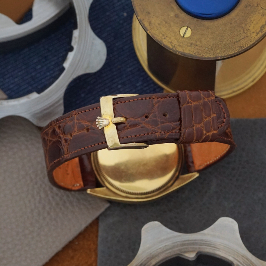 Rolex 1952-53 Oyster Perpetual Bubbleback 6085 Automatic 18k Yellow Gold